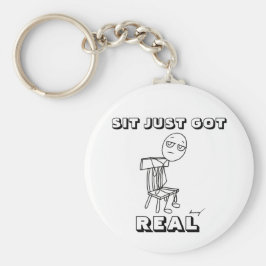 キーチェ得ーン実在に座る キーホルダー