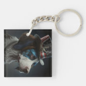 キーチェ素朴ーン国旗の愛国心 キーホルダー (裏面)