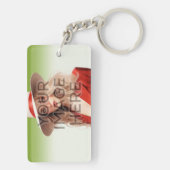 キーチパーソナライズされたェインの水平画像 キーホルダー (裏面)