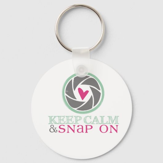 キーチ保ェインに対して静かにスナップ キーホルダー (正面)