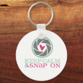 キーチ保ェインに対して静かにスナップ キーホルダー (正面)