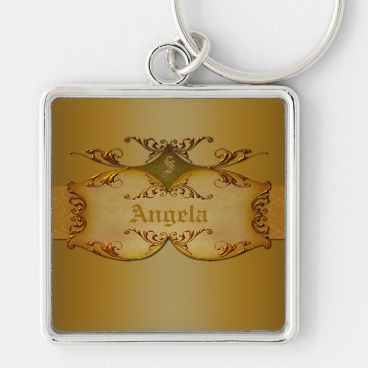 キーチ華美ェーンのブモノグラムのロール キーホルダー (正面)