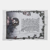 キーツ「明るい星」ビクトリアンポエトリーアートティータオル キッチンタオル (横)