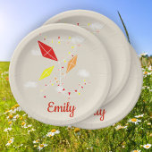 キートベージュキッズハッピーバースデーパーティー ペーパープレート