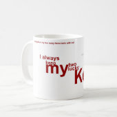 キーノーの常習者の白いマグ コーヒーマグカップ (正面左)