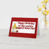 キーノーカード: ハッピーバースデーのキーノーファン カード (黄色い花)