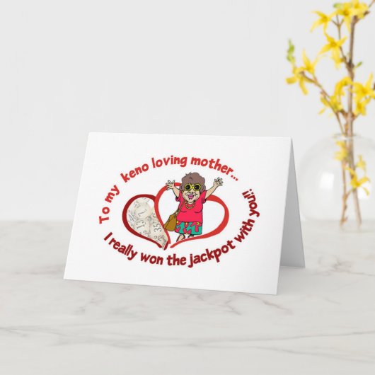 キーノーカード: 私のキーノーの愛情のある母へのメッセージ カード (黄色い花)