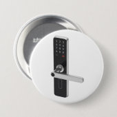 キーパッド頭が切れると指先一体型ドアロック 缶バッジ (正面&裏面)