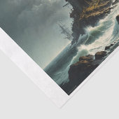 キーパーと一緒に嵐の海の灯台 薄葉紙 (詳細)