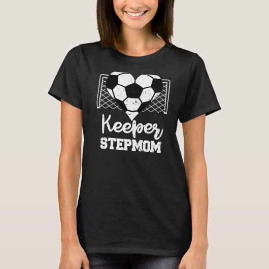 キーパー継母サッカーおもしろいゴールキーパー継母プレ Tシャツ (正面)