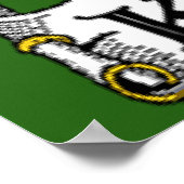 キーフコートオブアームズアイリッシュフラッグプリント ポスター (角)