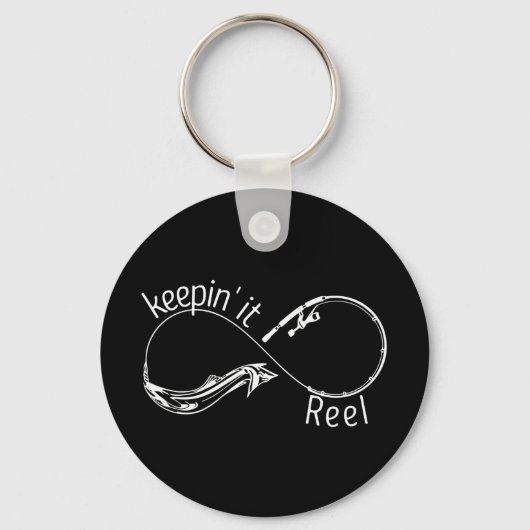 キープインイットリール魚釣りロッドインフィニティサイン キーホルダー (正面)