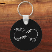 キープインイットリール魚釣りロッドインフィニティサイン キーホルダー (正面)