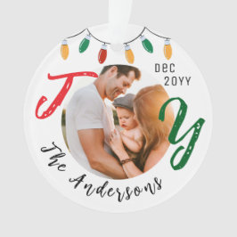 キープサケファミリーフォトホワイトジョイフェスティバルクリスマス オーナメント