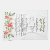 キープサケファミリーレシピパーソナライズされたギフト キッチンタオル (横)