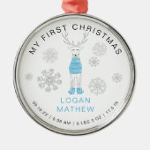 キープサケベビーズ初めてのクリスマスコージートナディア メタルオーナメント (正面)