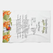 キープサケレシピギフト水の色の明るい花 キッチンタオル (横)