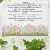 キープサケレシピギフト水彩イースターエッグ縁ど キッチンタオル (折り畳み)