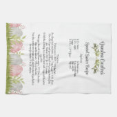 キープサケレシピギフト水彩イースターエッグ縁ど キッチンタオル (横)