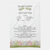 キープサケレシピギフト水彩イースターエッグ縁ど キッチンタオル (縦)