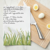 キープサケレシピテンプレートギフト緑 キッチンタオル (四つ折り)