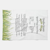 キープサケレシピテンプレートギフト緑 キッチンタオル (横)