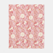 キープサベビーガール赤面コーラル誕生スタットユニコーン フリースブランケット (正面)