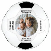キープパーソナライズされたサケ新生児ボーイカスタム サッカーボール (正面)
