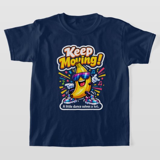 キープ・ムービング！踊るディスコバナナ Tシャツ (レイダウン)