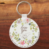 キーホルダーと愛引用文 キーホルダー (正面)