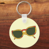 キーホルダーに黄色と赤のサングラス キーホルダー (正面)