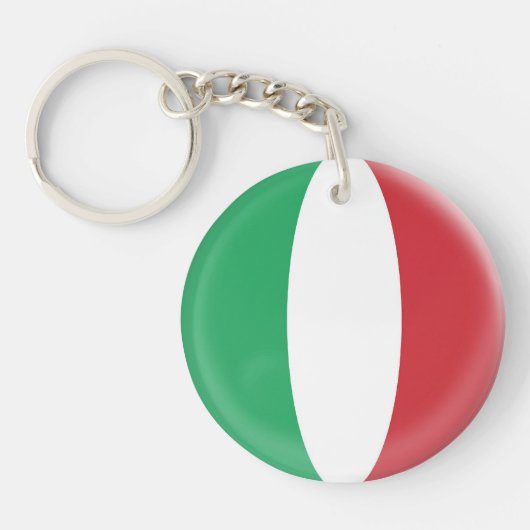 キーホルダーのイタリアのイタリア人の旗 キーホルダー (正面)