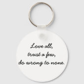 キーホルダーは感動的引用文の平和の贈り物を愛する キーホルダー (正面)