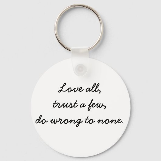 キーホルダーは感動的引用文の平和の贈り物を愛する キーホルダー (正面)