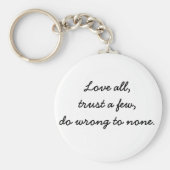 キーホルダーは感動的引用文の平和の贈り物を愛する キーホルダー (正面)