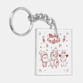 キーホルダー | かわいいクリスマスキャラクター (正面左)
