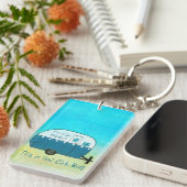 キーホルダー|のヴィンテージのキャンピングカーは|それを個人化します! キーホルダー (正面右)