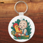 キーホルダー | クロエベビーハグズザルースター (裏面)