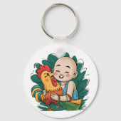 キーホルダー | クロエベビーハグズザルースター (裏面)