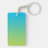 キーホルダー: グラデーションな青緑 キーホルダー (裏面)