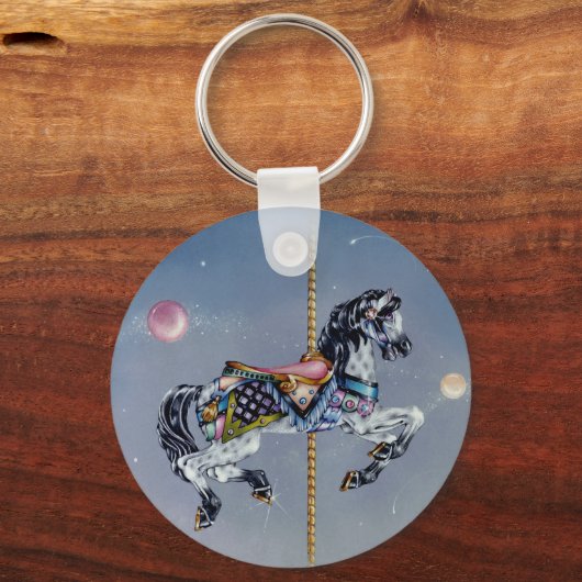 キーホルダー – グレーマーレ回転木馬ホース (正面)