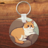 キーホルダー&ラニヤール(可愛い猫とブラウン顔) キーホルダー (裏面)