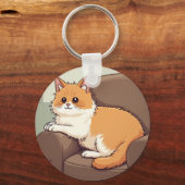 キーホルダー&ラニヤール(可愛い猫とブラウン顔) キーホルダー (正面)