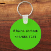 キーホルダー - 四つ葉のクローバーとミツバチ (裏面)
