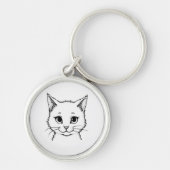 キーホルダー-子猫、猫 キーホルダー (正面)