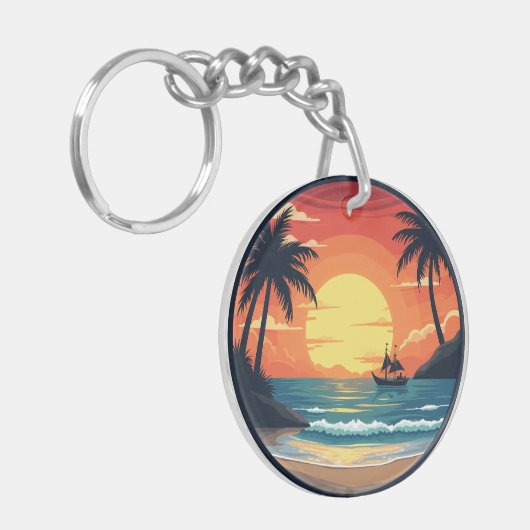 キーホルダー – 海辺 (正面左)