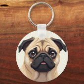 キーホルダー- pug キーホルダー (裏面)