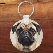 キーホルダー- pug キーホルダー (正面)