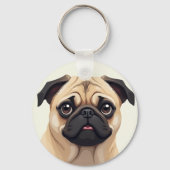 キーホルダー- pug キーホルダー (裏面)