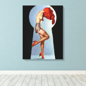 キーホールピンアップ キャンバスプリント (インサイチュ (ウッドフロア))